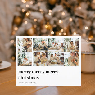 Foto för Collage Family   Merry God jul Vykort