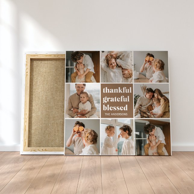 Foto för Collage Family | Tack och lov välsignad Canvastryck (Skapare uppladdad)