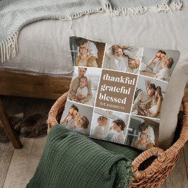 Foto för Collage Family | Tack och lov välsignad Kudde