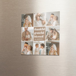 Foto för Collage Family Tack och lov välsignad Magnet