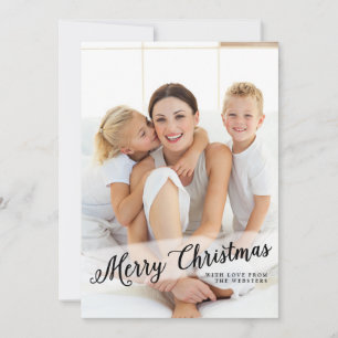 Foto för contemporary Cursive God jul Julkort