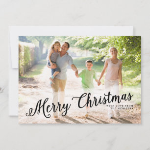 Foto för contemporary Cursive God jul Julkort