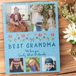 Foto för Cute Best Grandma Flowers Blommigt Family Pussel<br><div class="desc">Cute Best Grandma Flowers Blommigt Family 5 Photos Puzzle. Handritade blommor och fem familjefotor. Skapa din egen personlig för en mormor för Mor dag,  födelsedag eller jul.</div>