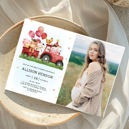 Foto för Cute Boskap Barnyard Baby Shower Inbjudningar