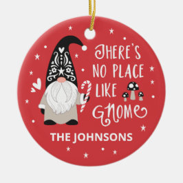 Foto för Cute Gnome-julfamiljen Julgransprydnad Keramik