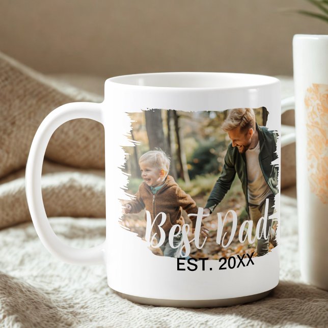Foto för Cute Modern Elegant Pappa Personlig 2 Kaffemugg (Skapare uppladdad)