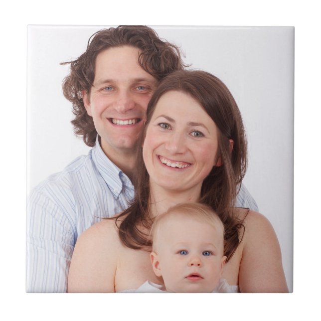 Foto för Cute Personlig Family Kakelplatta (Framsidan)