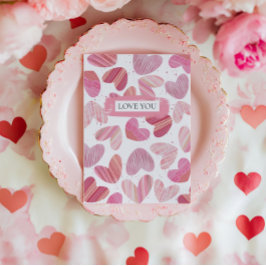 Foto för Cute Red & Rosa Hearts Julkort