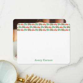 Foto för Cute Retro Transport Boys Leksak Barns fö Tack Kort