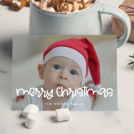 Foto för Cute Script God jul Julkort