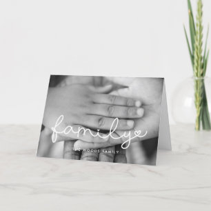 Foto för Cute Script-inspirationsfamilj Helgkort