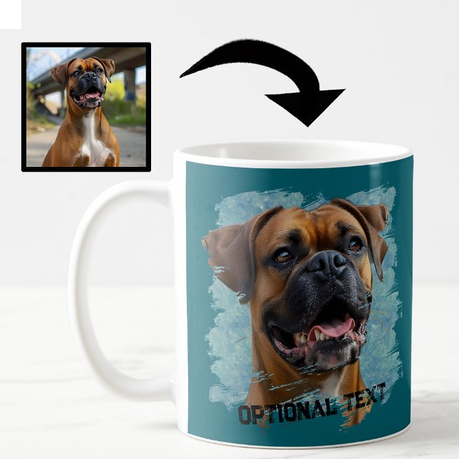 Foto för Cute Unique Turcos Boxer Hund Pappa Älska Kaffemugg (Skapare uppladdad)