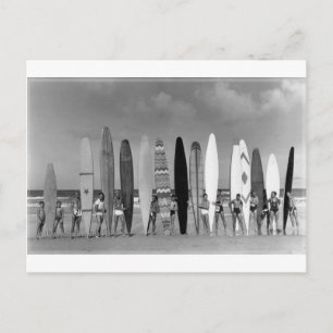 Foto för Daytona Beach Vintage Long-board Surfa Gr Vykort