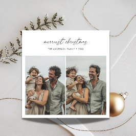 Foto för den enkla handskriftsfamiljen Merriest ju Julkort