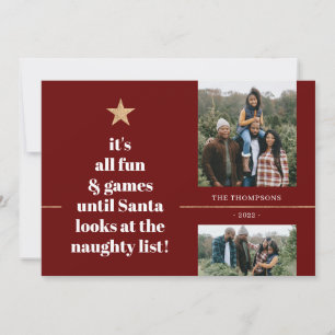 Foto för den funktionella Träd-familjen i Santa Gu Julkort