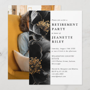 Foto för den moderna Eleganten Blommigt Pension Pa Inbjudningar