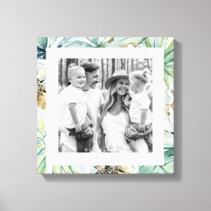 Foto för den tropiska blomsterbakgrundsfamiljen canvastryck