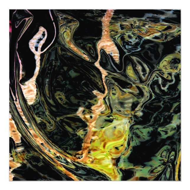 Foto för digitalt ändrad Abstrakt "Fält i höst" (Framsidan)