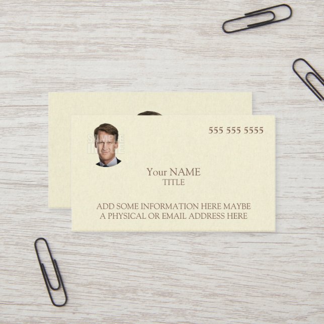 Foto för elegant Anpassningsbar Visitkort (Fram/Back In Situ)