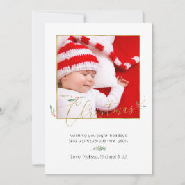 Foto för elegant minimalistisk God jul Julkort