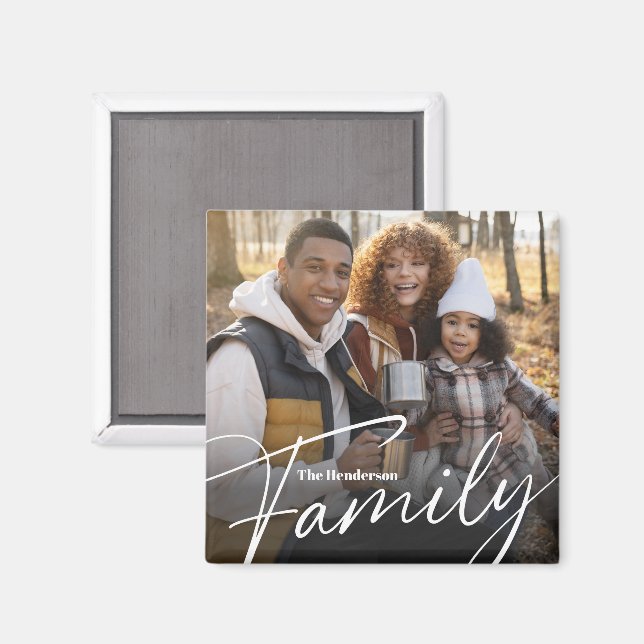 Foto för enkel Anpassningsbar-familj Magnet (Front/Back)