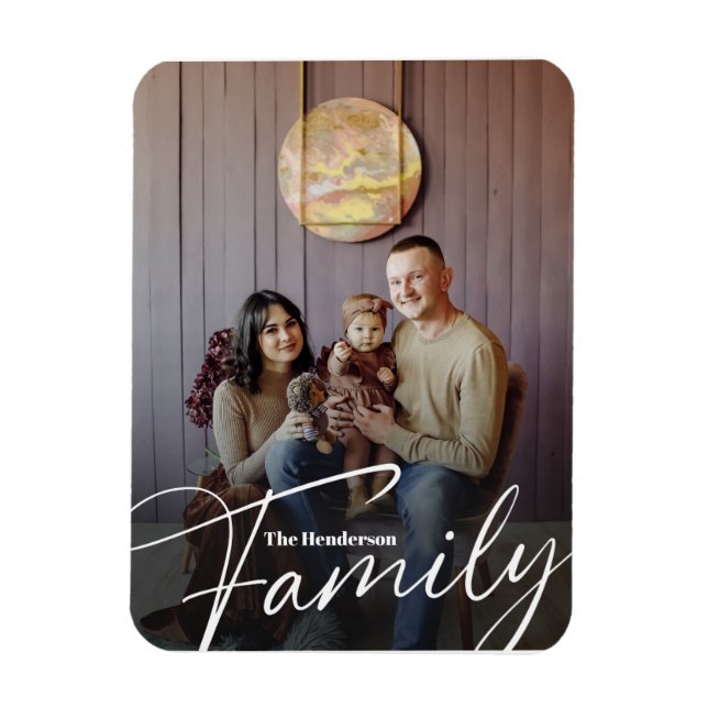 Foto för enkel Anpassningsbar-familj Magnet (Vertikal)