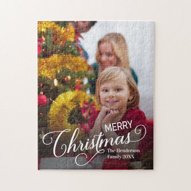 Foto för enkel Anpassningsbar i god jul Pussel (Vertikal)
