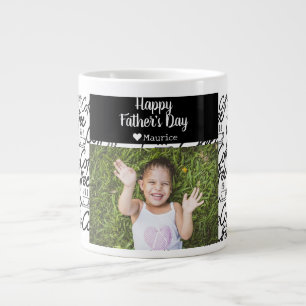 Foto för enkel Elegant Modern Fars dag Jumbo Mugg