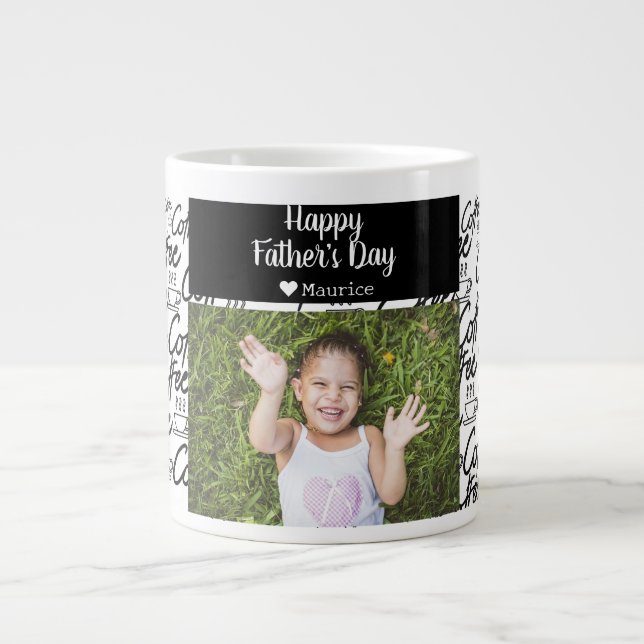 Foto för enkel Elegant Modern Fars dag Jumbo Mugg (Framsidan)