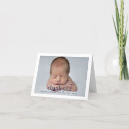 Foto för enkel foto på babyfoto tack kort