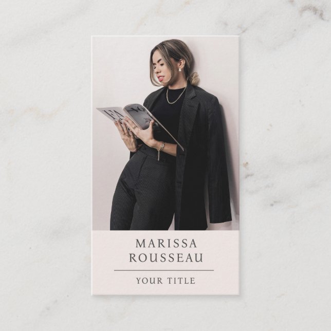 Foto för enkel modern Professionell Visitkort (Framsida)