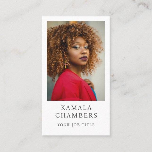 Foto för enkel modern Professionell Visitkort (Framsida)