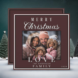 Foto för enkel modern typografi God jul Julkort