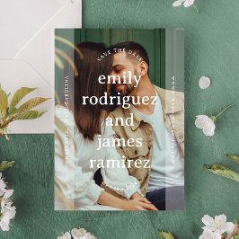 Foto för enkel typografisk Namn-Fullt Spara Datumet