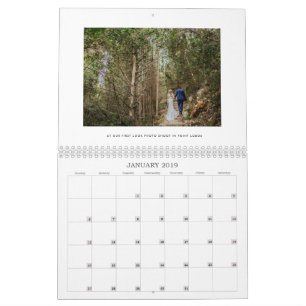 Foto för enkla bildtexter kalender