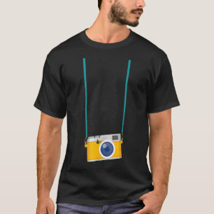Foto för fake Tourist Camera Graphic Helgdag Vacat T Shirt