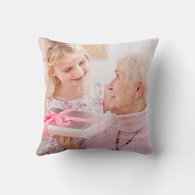 Foto för familj och vänner kudde (Baksida)