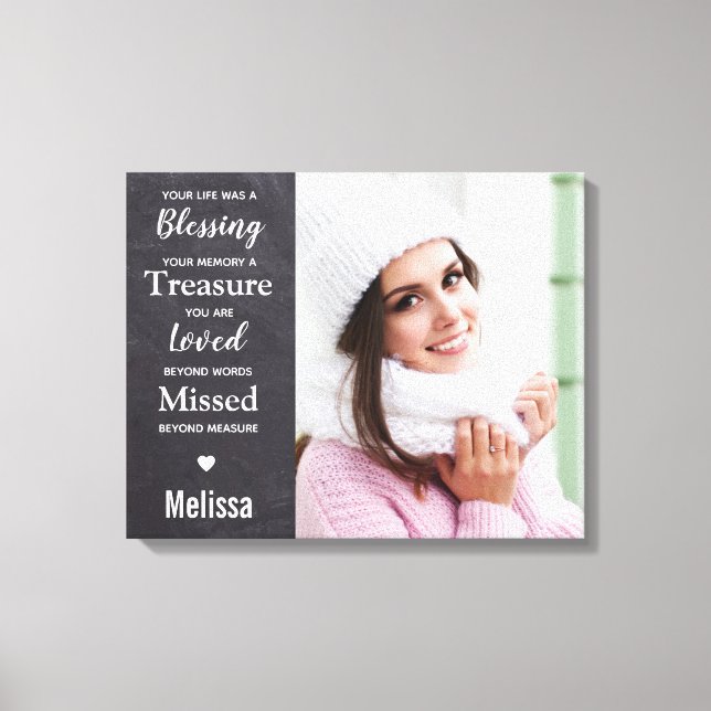 Foto för familjeminneminne canvastryck (Framsida)