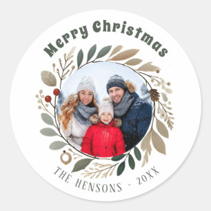 Foto för familjen Advent Wandefrage Foliage God ju Runt Klistermärke