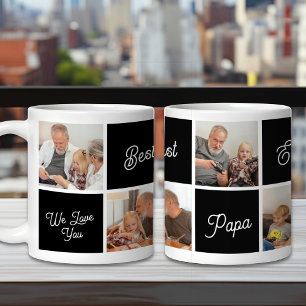 Foto för familjen Best Pappa Anpassningsbar Person Kaffemugg