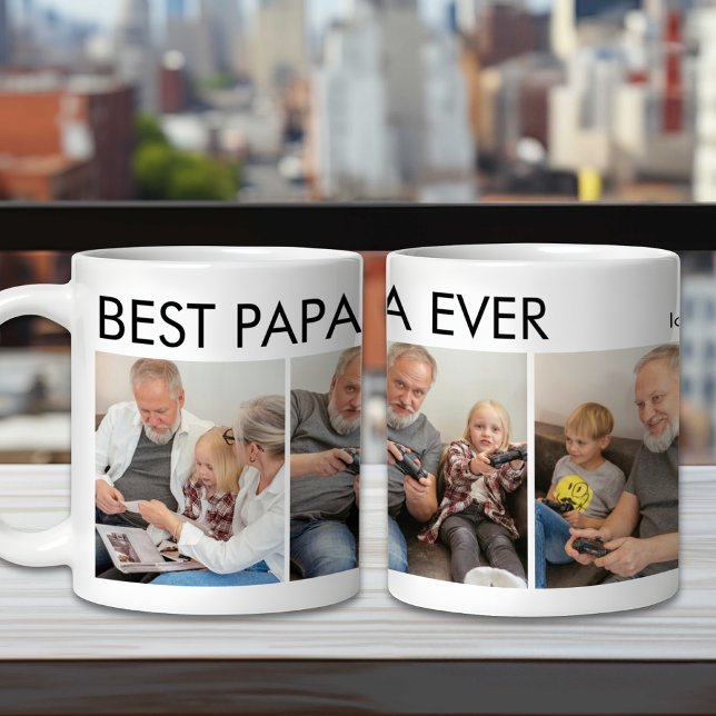 Foto för familjen Best Pappa Anpassningsbar Person Kaffemugg (Skapare uppladdad)