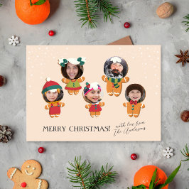 Foto för familjen Cute Script och Jul Gingertea Julkort