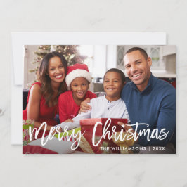 Foto för familjen God jul för penselstjärnor Julkort
