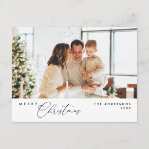 Foto för familjen god jul, modern romsk vykort