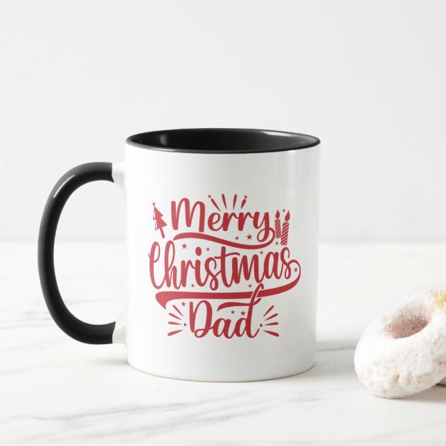 Foto för familjen god jul Pappa Mugg (Med munk)