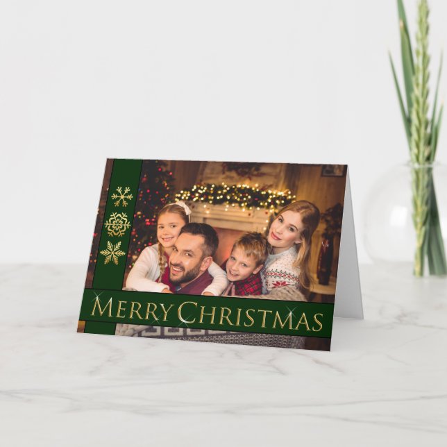 Foto för familjen Golden God jul Helgkort (Framsida)