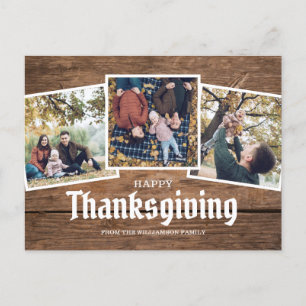 Foto för familjen Happy thanksgiving Land Rustic Helg Vykort