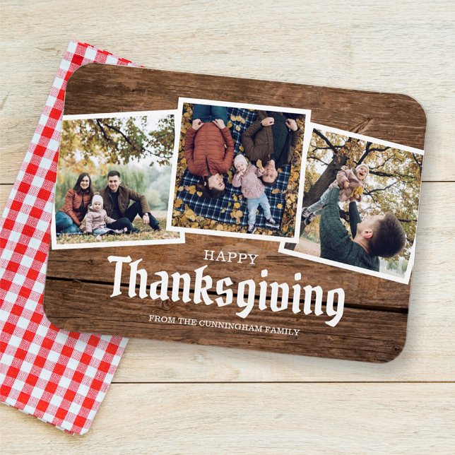 Foto för familjen Happy thanksgiving Land Rustic Magnet (Skapare uppladdad)