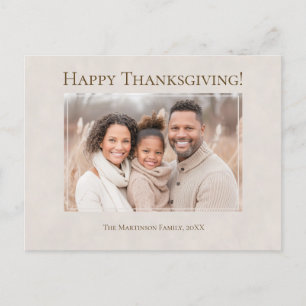 Foto för familjen Happy thanksgiving Modern Neutra Helg Vykort
