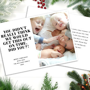 Foto för familjen Late God jul Julkort